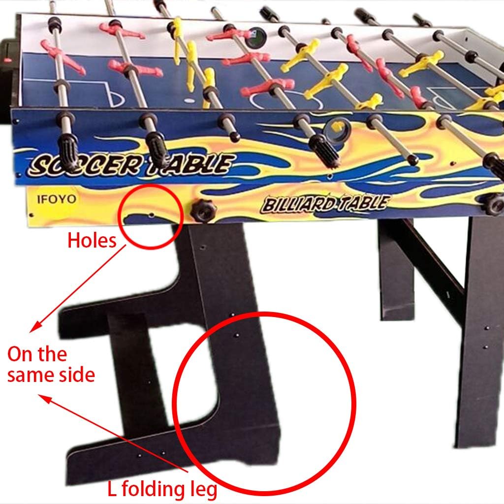 IFOYO Mesa de juego combinada multifuncional 4 en 1 de 48 pulgadas  4 pies, mesa de hockey, mesa de futbolín de fútbol, mesa de billar, mesa de