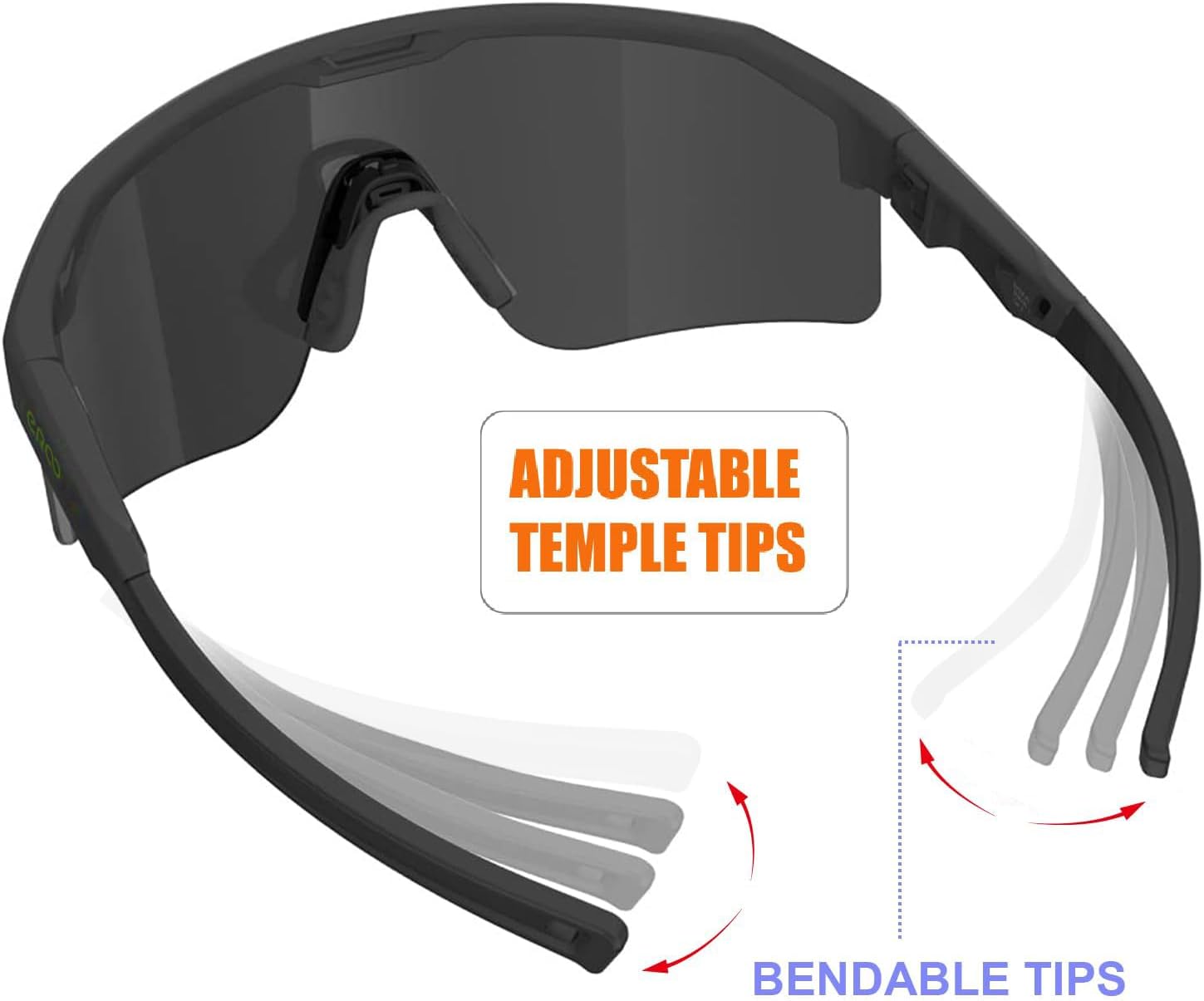 EAZYRUN ER00 – Gafas de sol polarizadas pequeñas de béisbol para jóvenes, correr, ciclismo, deportes al aire libre.