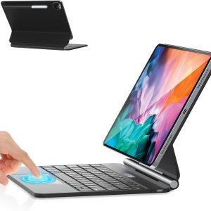 BOBOLEE Magic Keyboard – Funda para iPad Pro de 12.9 pulgadas 6543 generación con soporte voladizo flotante, funda de teclado magnética con trackpad BOBOLEE Magic Keyboard – Funda para iPad Pro de 12.9 pulgadas 6543 generación con soporte voladizo flotante, funda de teclado magnética con trackpad