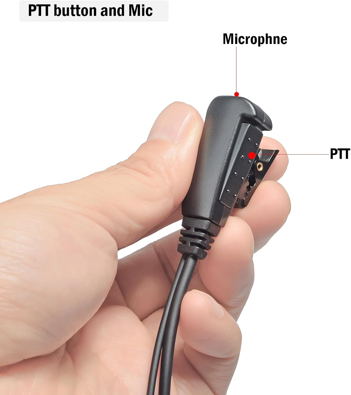 HYSHIKRA Auriculares de tubo acústico encubierto, PTT Walkie-Talkie auricular con silicona Earmold para Motorola MTH600 MTH650 MTH800 MTH850 MTH850