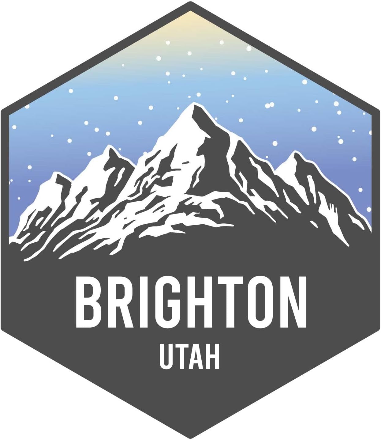 Brighton Utah – Imán para nevera de 3.9in, diseño de montaña
