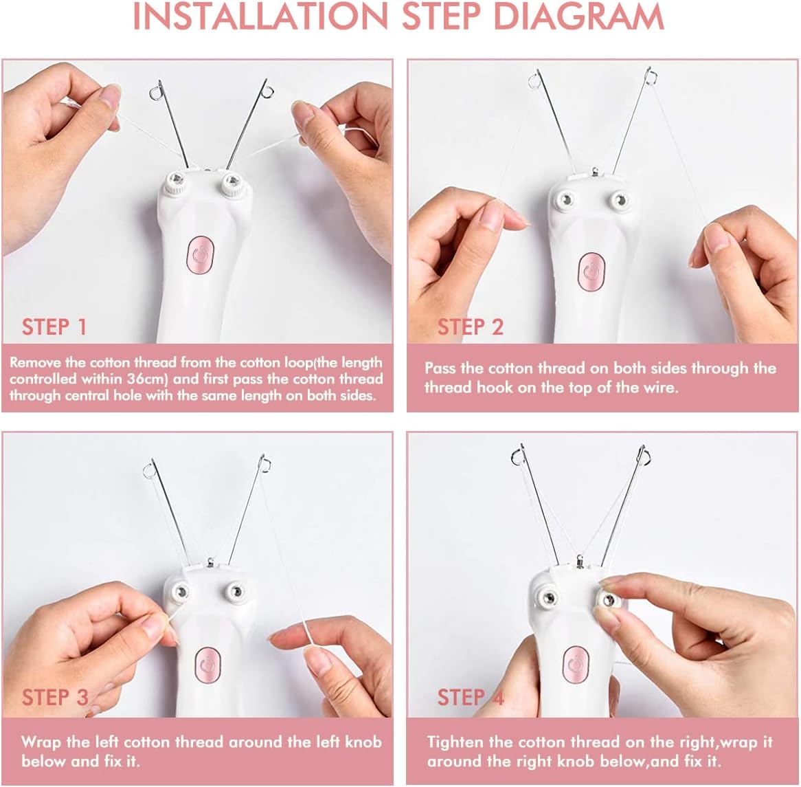 Removedor de vello facial, depiladora eléctrica inalámbrica para mujer, depiladora de hilo facial, depiladora de belleza para mujer, removedor de