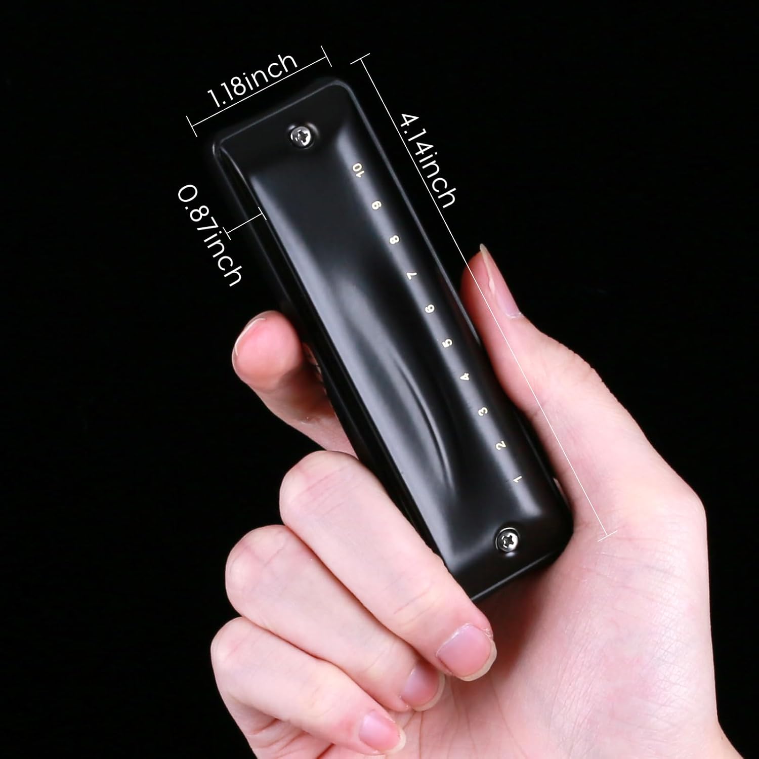JDR Harmonica Key of Paddy C Ninja, Blues Mini Arpa 10 Agujeros 20 Tonos Musical con Estuche para Adultos Niños Principiantes Profesionales