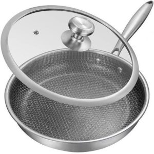 Olla de cocina de acero inoxidable 316, sartenes de grado profesional para cocinar, sartén antiadherente física grabada con láser, sartén Olla de cocina de acero inoxidable 316, sartenes de grado profesional para cocinar, sartén antiadherente física grabada con láser, sartén