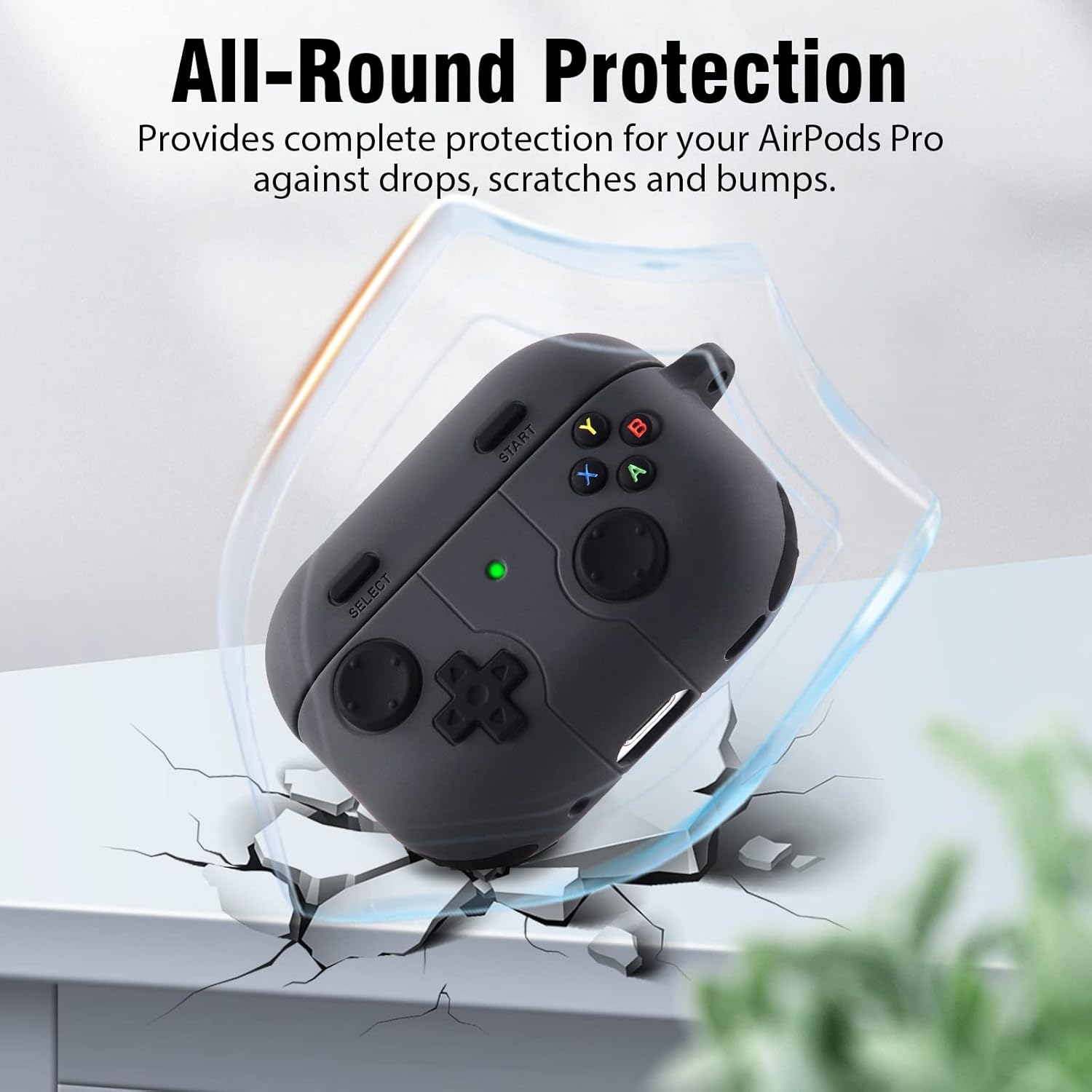 KOREDA Funda compatible con AirPods Pro de 2 generación1 generación con kit de limpieza y orejeras de repuesto (SML), funda clásica de diseño de