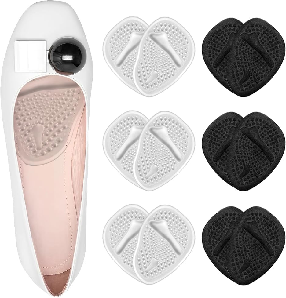 Almohadillas metatarsianas para mujer, 6 pares de almohadillas para el antepié, almohadillas de gel para pies, almohadillas profesionales