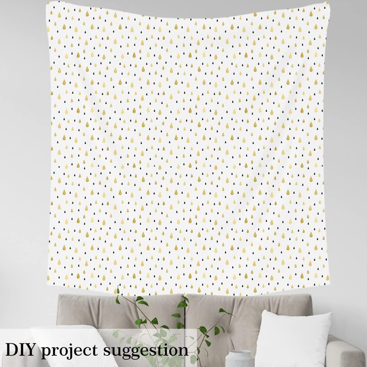 Erosebridal The Yard – Tela de tapicería abstracta para sillas, estilo clásico de garabatos, tela decorativa para tapicería y detalles del hogar,