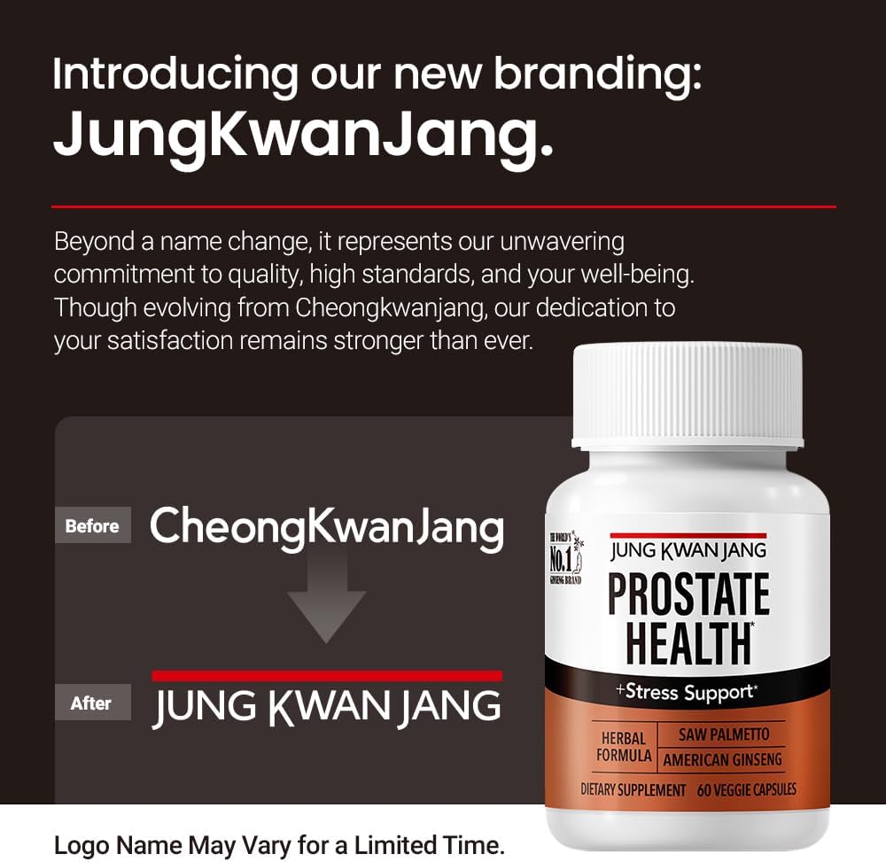 JungKwanJang Salud de próstata con palma enana americana y ginseng americano para próstata, resistencia, apoyo para la pérdida de cabello,