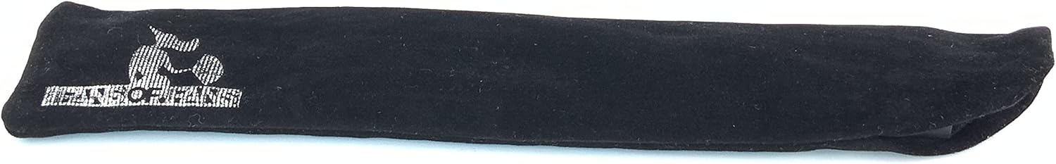 FANSOF.FANS Abanico plegable de madera azul marino grabado con una bolsa (HQF17)