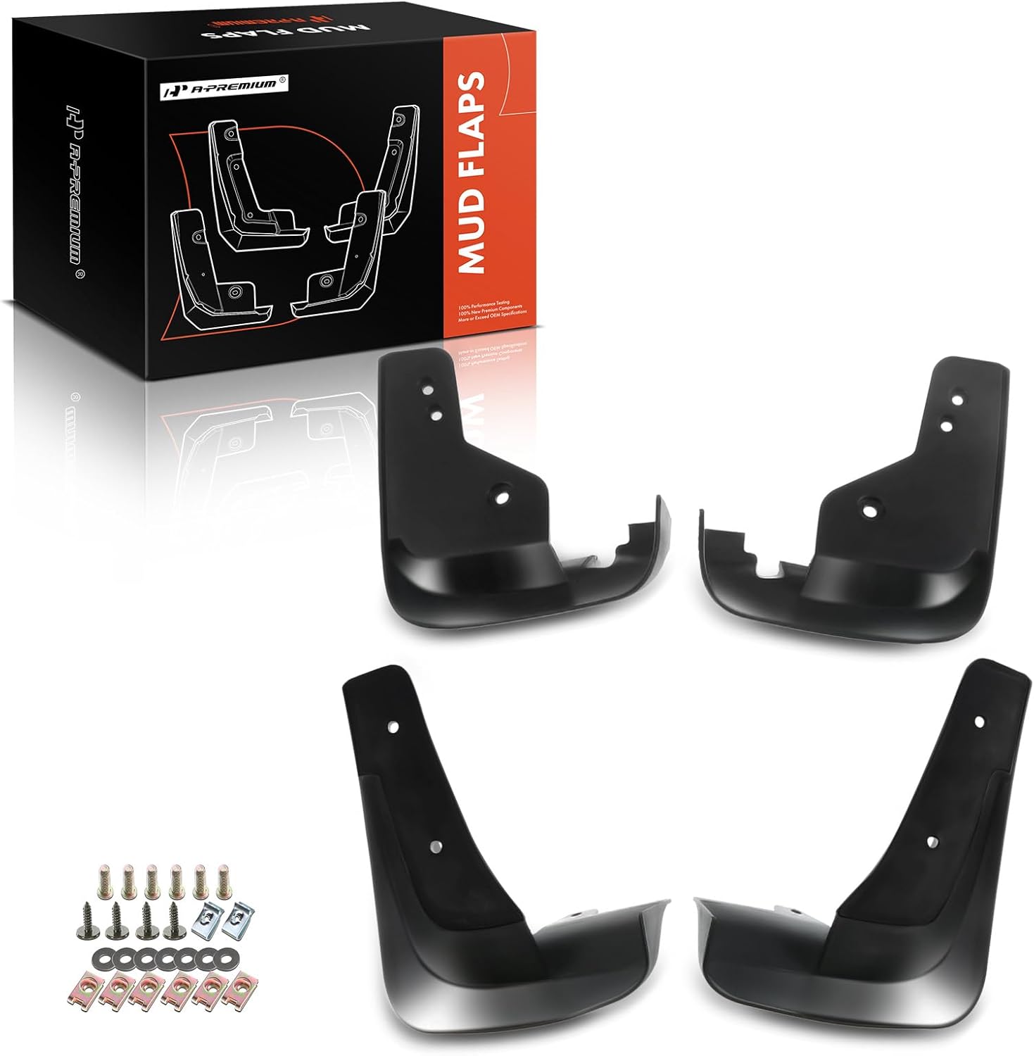 A-Premium Juego de 4 unidades de guardabarros con accesorios de hardware compatibles con Mazda CX-5, 2017-2022, Sport Utility, color negro, sin