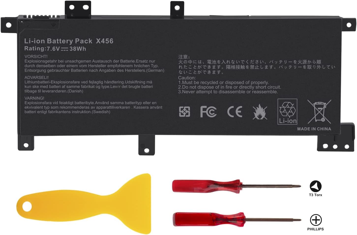 TREE.NB Batería C21N1508 para Asus X456 X456UA X456UA1A X456UA-1A X456UA1B X456UA-1B X456UA1C X456UA-1C X456UA3G X456UA-3G X456UB X4456UB X4456UF X