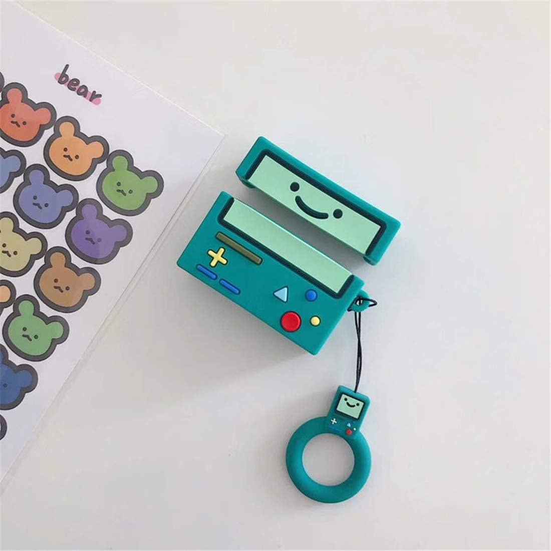 Coralogo Funda para Airpods Pro 2019Pro 2 Gen 2022 lindo personaje 3D de silicona suave de dibujos animados Airpod Skin divertido divertido llavero