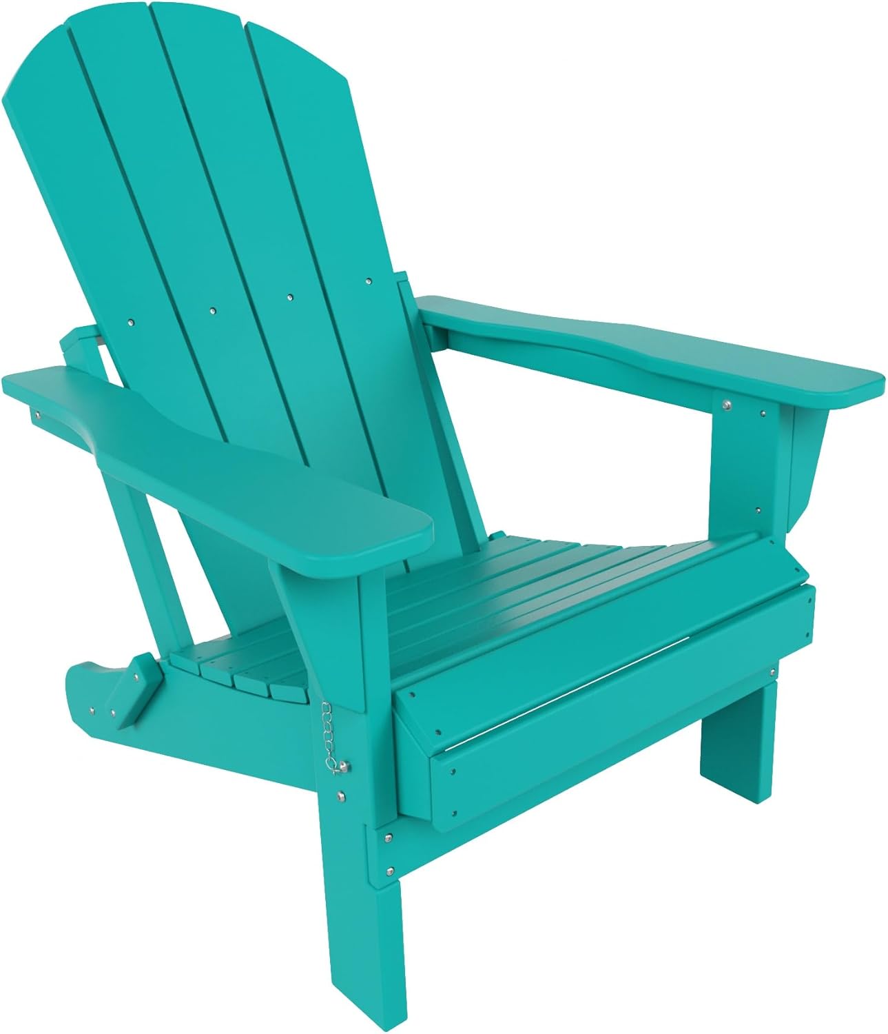 WO Home Furniture Adirondack – Tumbona plegable para fogatas, playa, balcón, patio trasero, césped, patio, piscina, terraza, jardín (turquesa)