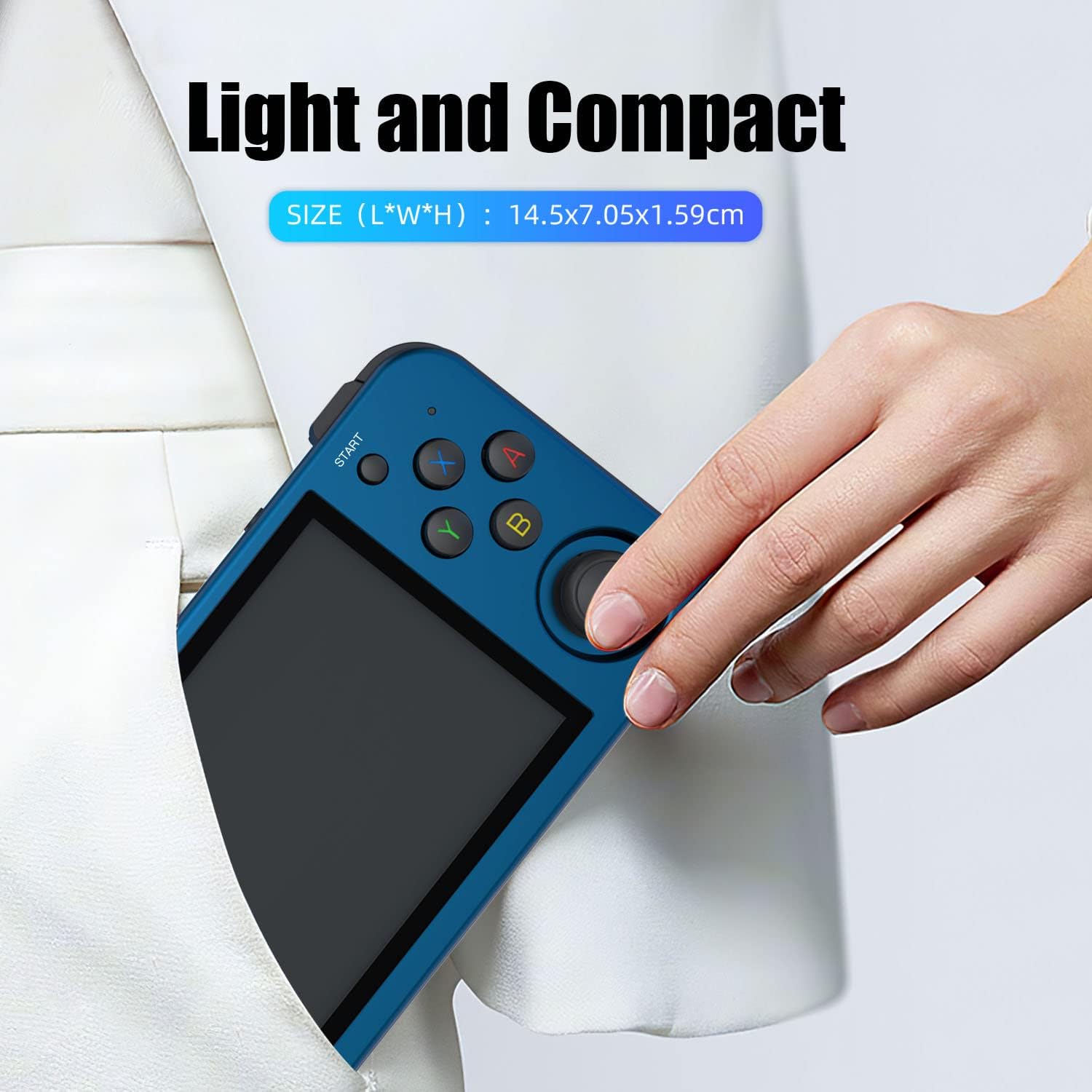 RG353M – Consola de juegos portátil integrada con tarjeta 64G 4452 juegos, carcasa de aleación de aluminio y pantalla IPS multitáctil de 3.5
