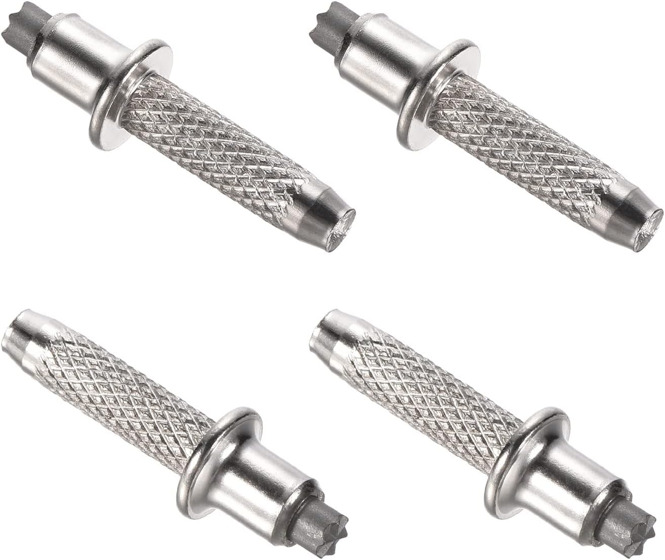 PATIKIL Accesorios de punta de bastón de trekking de 0.394 in, 4 protectores de varilla de aleación de aluminio para bastón de caminar, senderismo,
