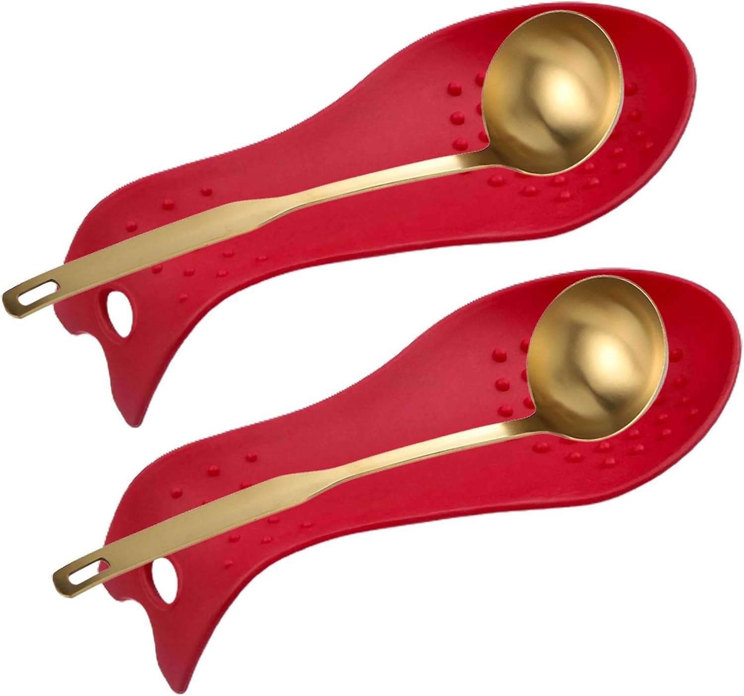 FRILAIF Soporte de cuchara de silicona, soporte para cuchara para estufa, soporte para cuchara para encimera de cocina, soporte para cucharón de