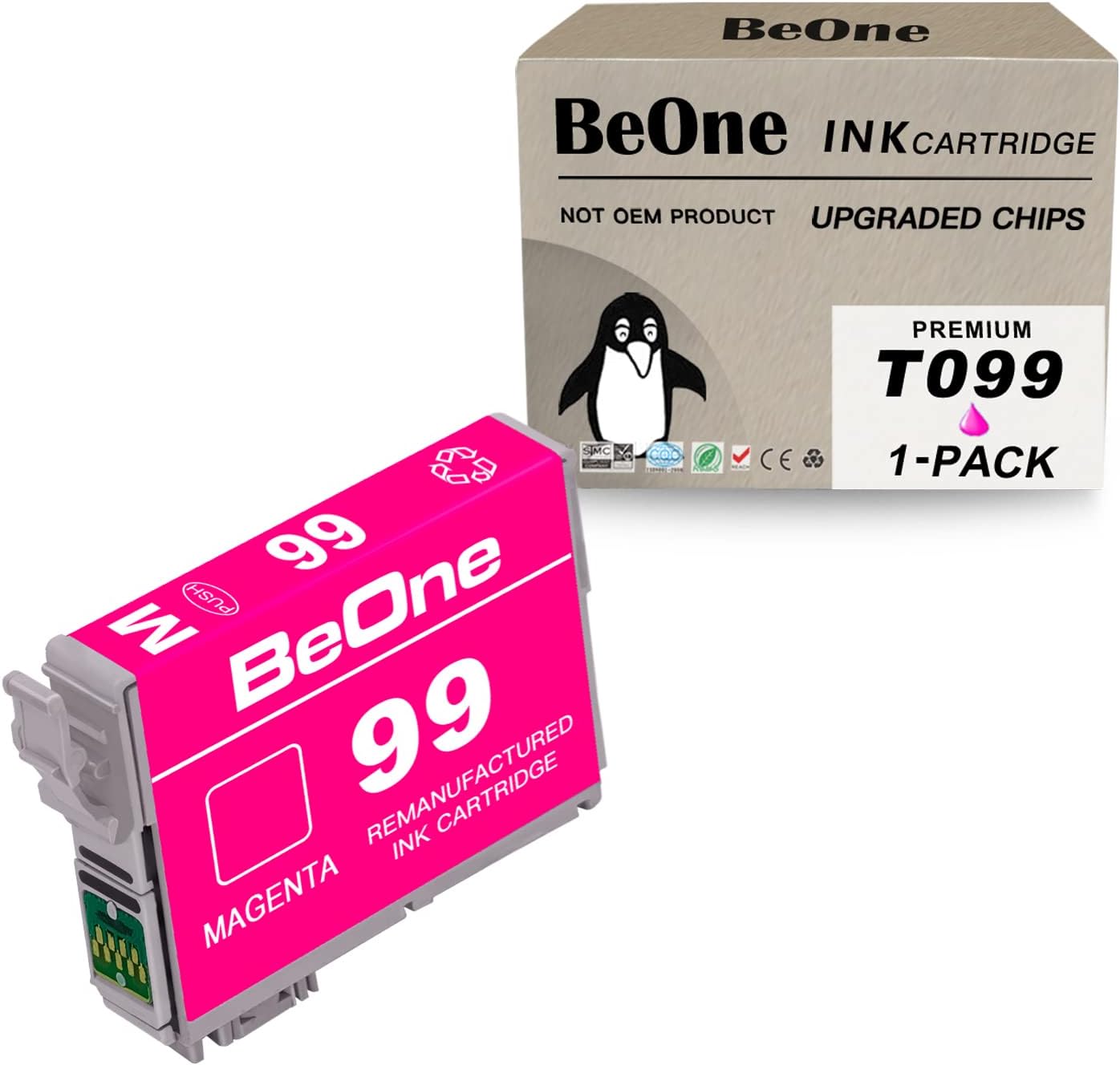 BeOne Cartucho de tinta remanufacturado de repuesto para impresora Epson T099 99 T99 para usar con impresora Artisan 700 710 725 730 800 810 835 837