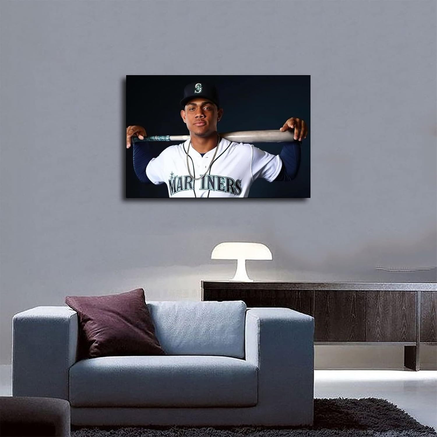Julio Rodríguez – Póster en lienzo con diseño de estrellas de béisbol para decoración de pared, pintura para sala de estar, dormitorio, sin marco 12