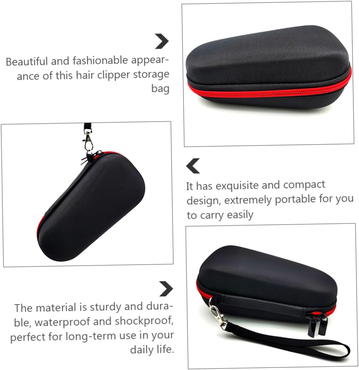 Beavorty 3 unids Bolsa de almacenamiento Estuche rígido Maleta Maquina Para Afeitar Hombre Hombre Pelo Trimmer Hard Shell Estuche de transporte