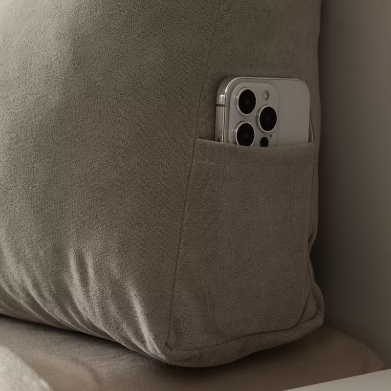 Jaysydd Almohada de cabecero tamaño queen con soporte de posición para cama, almohada de sofá cama, cojín de cabecero, almohada de cuña tamaño King