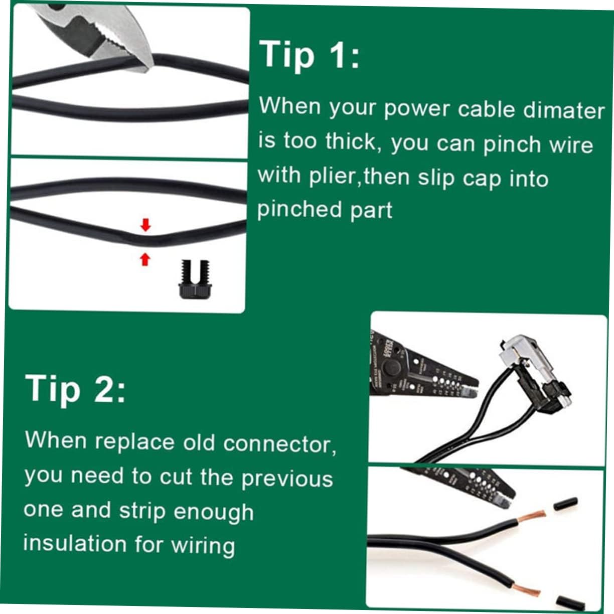 DOITOOL 4 unids Conector de cable Conectores eléctricos de bajo voltaje Luces de paisaje de bajo voltaje Conectores de cable de iluminación de