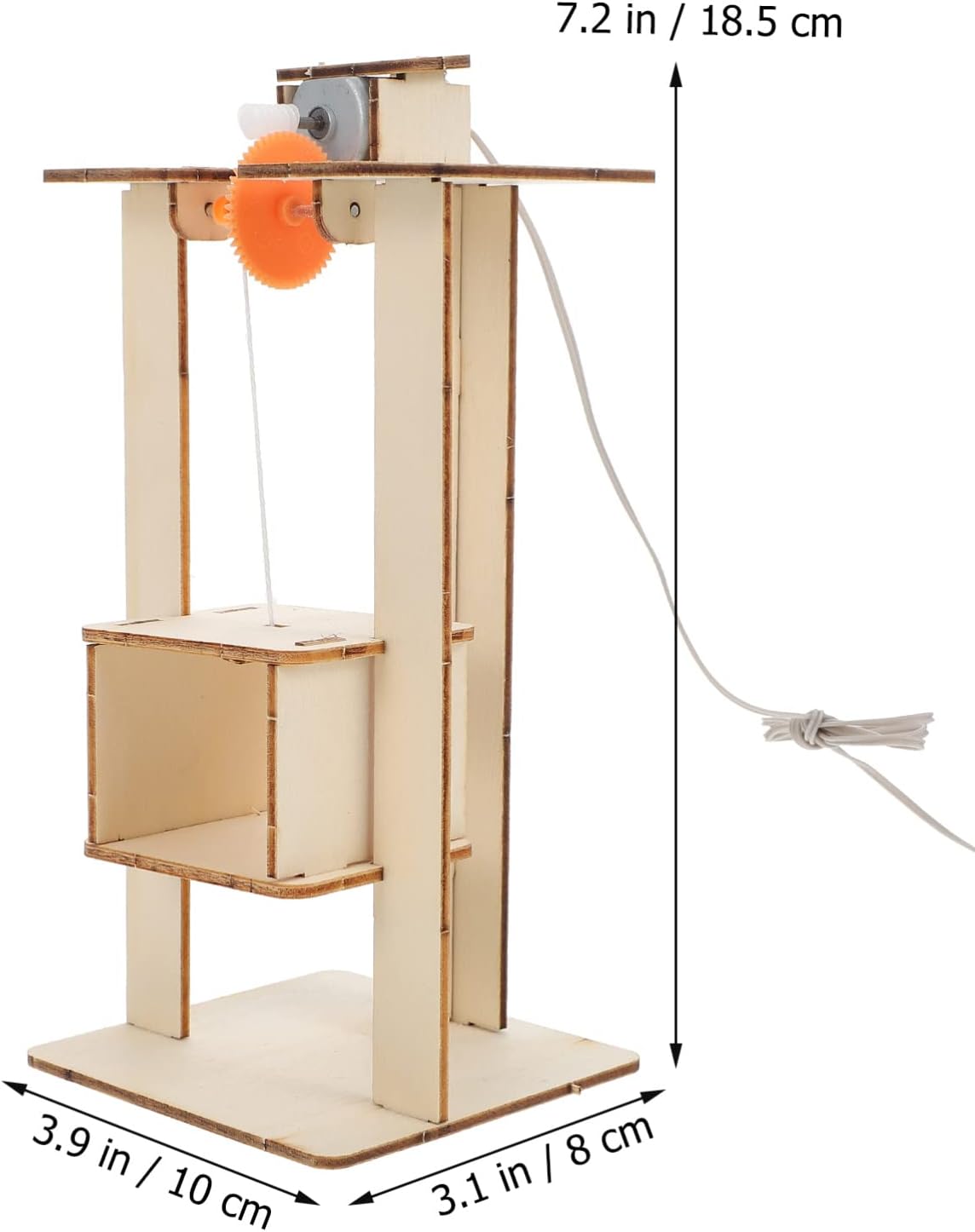 Elevador de madera para niños Juguete elevador Conjunto de elevador DIY Ascensores Modelo de Ascensor Kit de fabricación de manualidades DIY Kit de