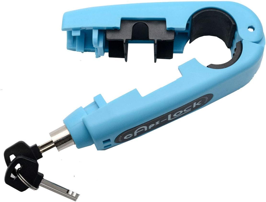 Cerradura de manillar de motocicleta  MASO – Cerradura de freno antirrobo para manillar de motocicleta, motocicleta, ciclomotor, ATV (azul)