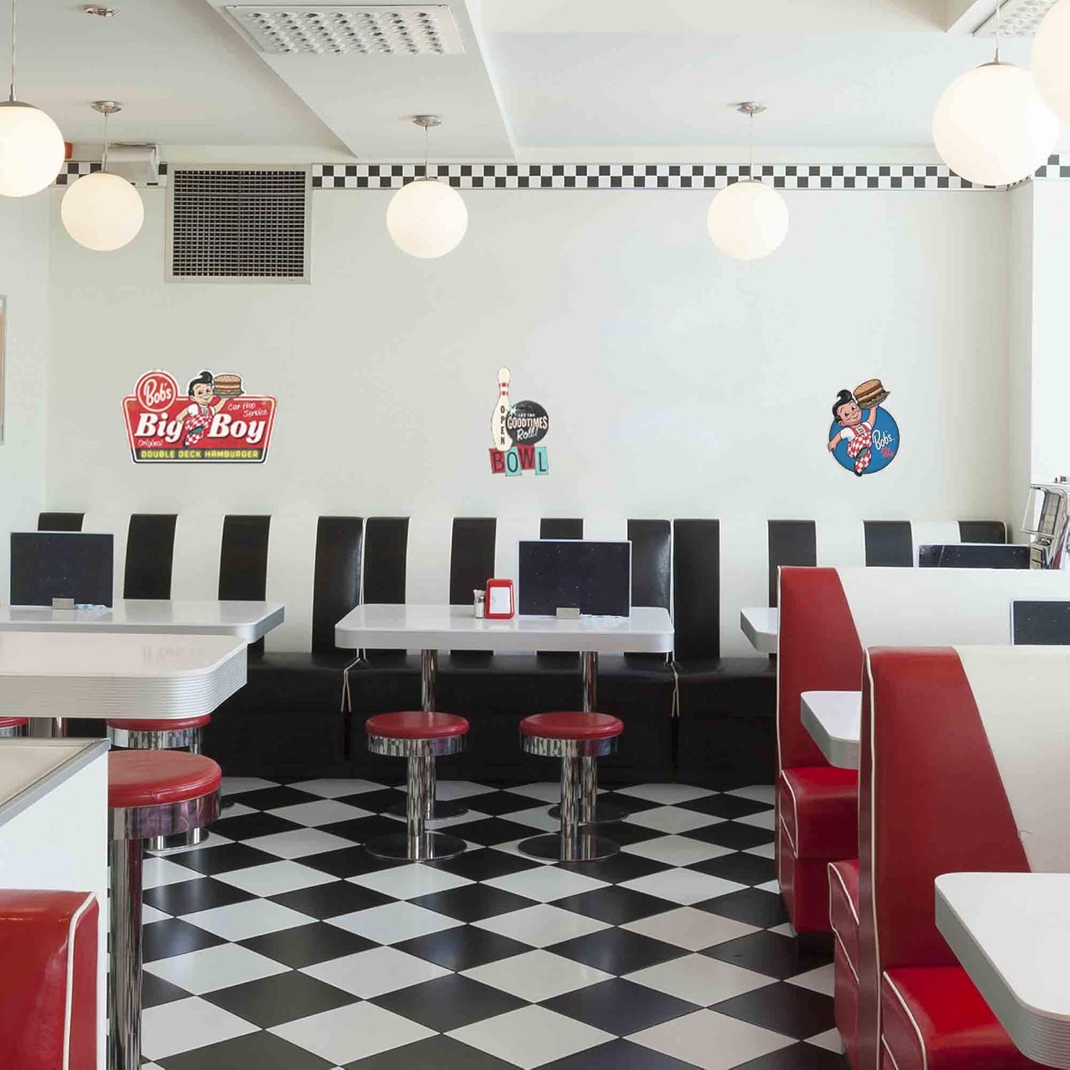 Bob’s Big Boy – Letrero de metal en relieve, arte de pared vintage de Bob Big Boy para cocina o cueva de hombre