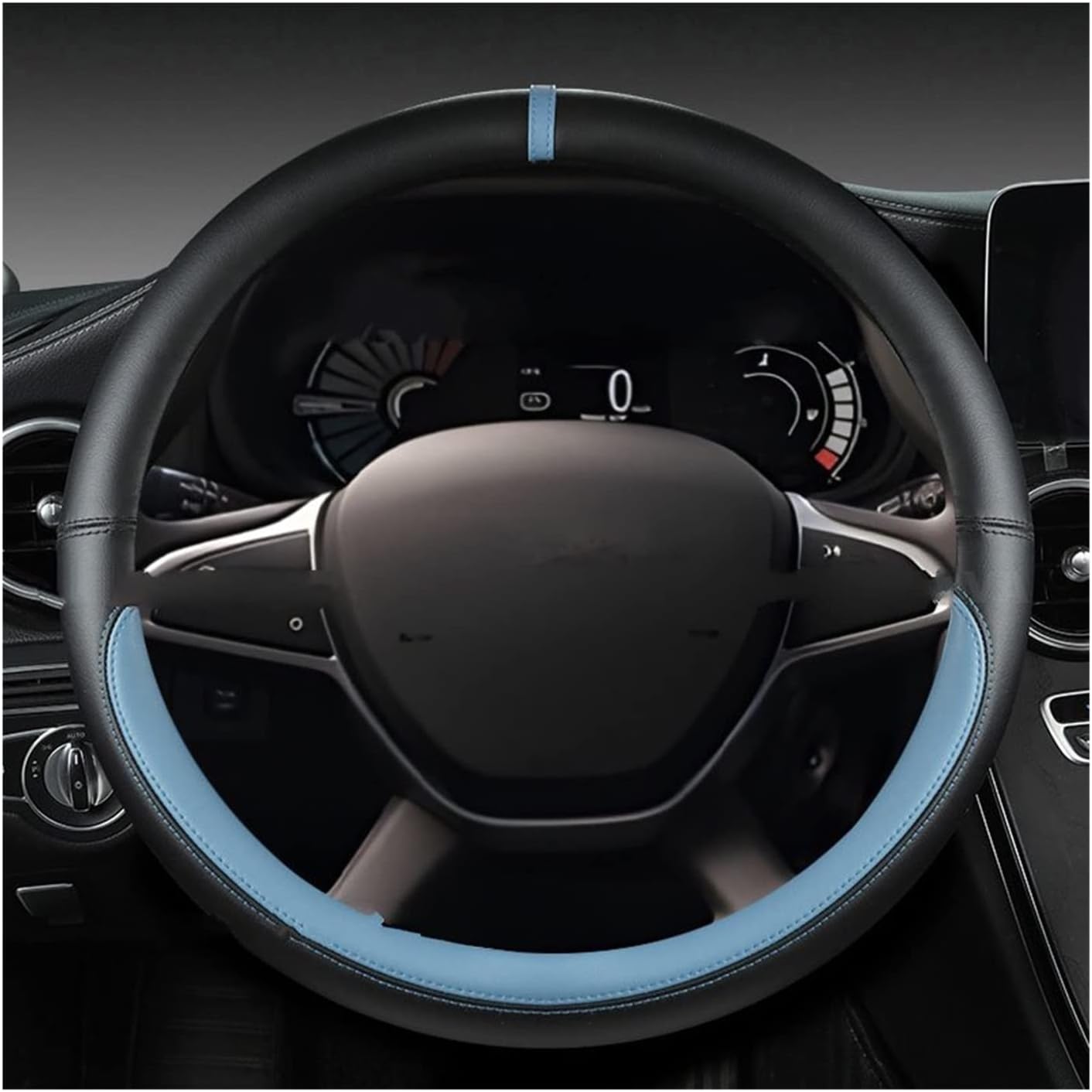 GESMOS Fundas protectoras para volante de automóvil, fundas protectoras para Dacia para resorte, para Dacia, Sandero, para Stepway para Crossover