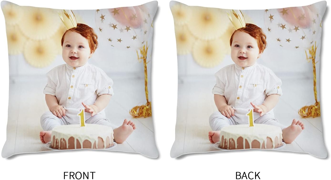 Easycosy Almohada personalizada con texto de imagen, funda de almohada personalizada, funda de almohada personalizada, regalo de recuerdo de amor de