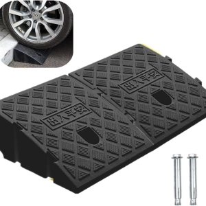 Paquete de 2 rampas portátiles de 4.3 pulgadas de alto de plástico ligero, juego de rampas de umbral de plástico resistente para autos bajos, Paquete de 2 rampas portátiles de 4.3 pulgadas de alto de plástico ligero, juego de rampas de umbral de plástico resistente para autos bajos,