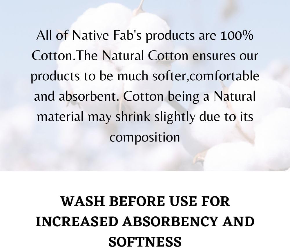 Native Fab Paquete de 12 paños de cocina de algodón de 12 x 12 pulgadas, absorbentes, lavables, paños de limpieza de restaurantes, trapos para el