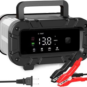 Cargador de batería de coche de 12 V y 6 amperios, cargador de batería inteligente automático, cargador de goteo automático, cargador de flotador y Cargador de batería de coche de 12 V y 6 amperios, cargador de batería inteligente automático, cargador de goteo automático, cargador de flotador y