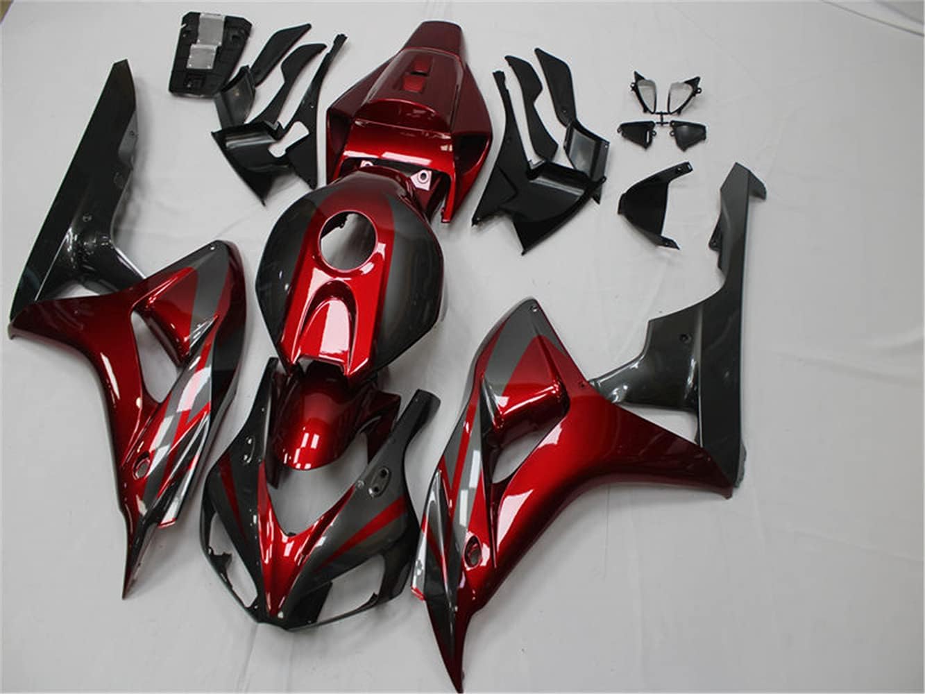 NT Rojo Mate Negro Carenado Ajuste Para Honda 2006 2007 CBR1000RR CBR 1000RR Molde de Inyección ABS Plásticos Aftermarket Carrocería Carrocería 06