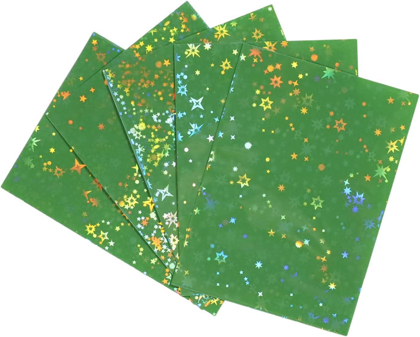 100 fundas holográficas para tarjetas coleccionables MTG Sports Foil Card Protective Sleeve 2.5 x 3.5 pulgadas (verde)