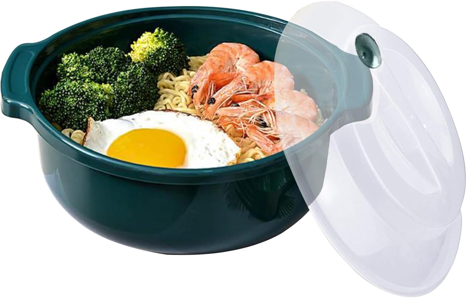 Tazón de fideos o sopa para microondas y ramen, perfecto para el desayuno, cuencos para microondas con tapas, ideales para artículos esenciales de