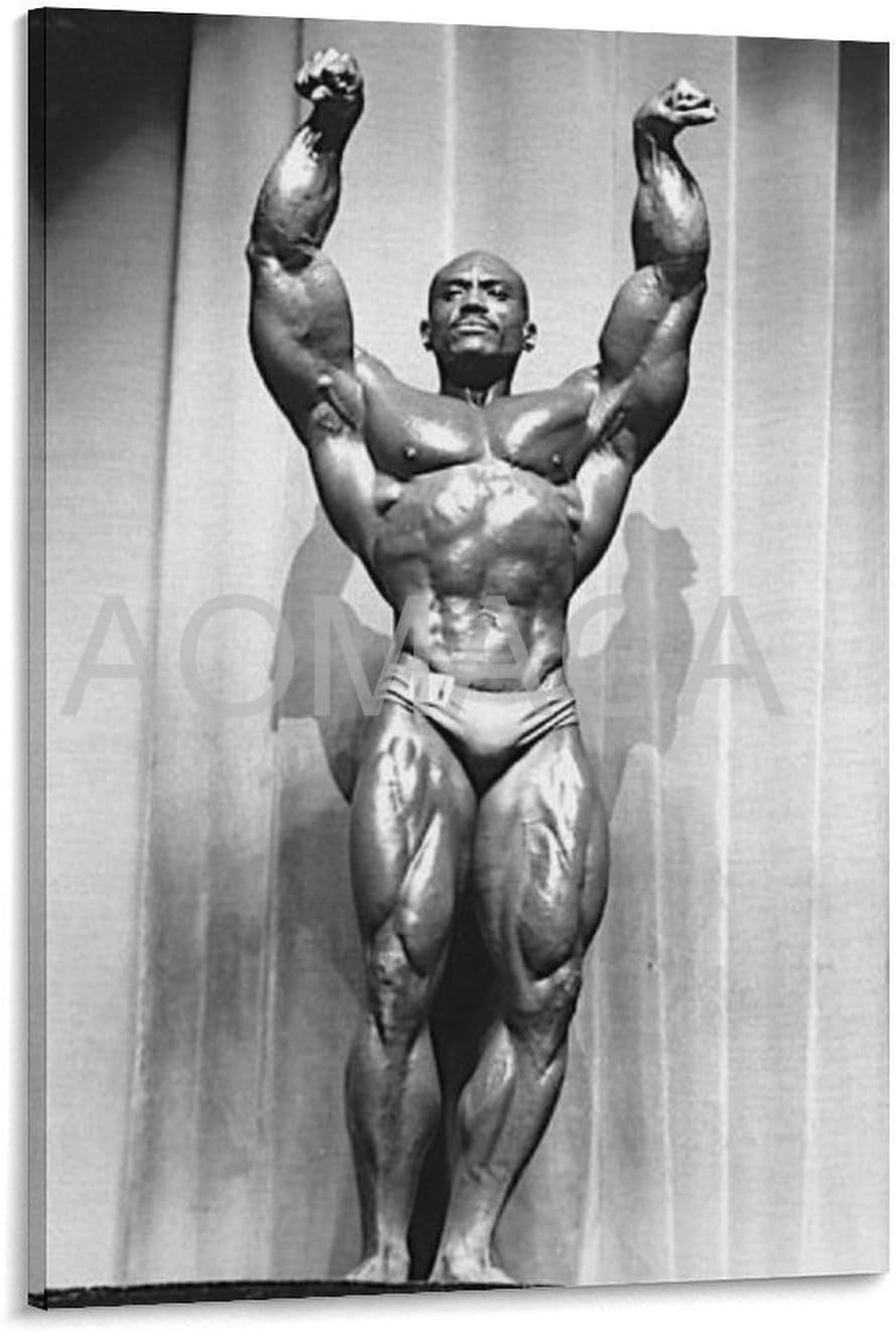 MOJDI Póster de Sergio Oliva para culturista, 4 pósteres e impresiones de pintura en lienzo para decoración de sala de estar, dormitorio, 20 x 30