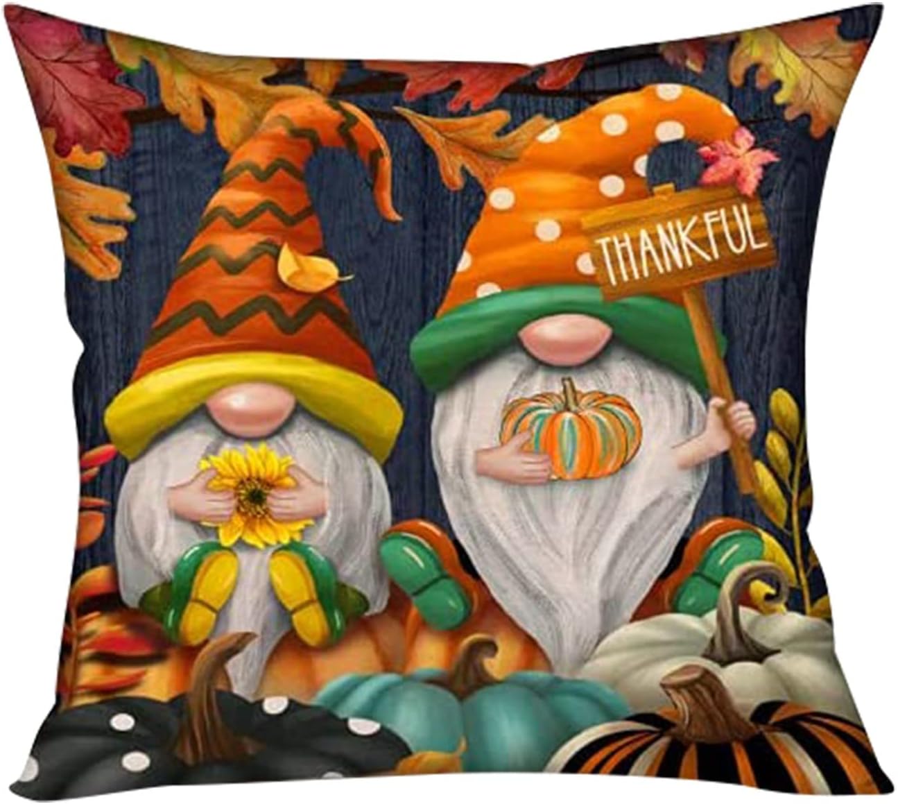 TUNKENCE Funda de cojín decorativa de Halloween, funda de almohada de calabaza de Halloween, Acción de Gracias, otoño, calabaza, granja, decoración
