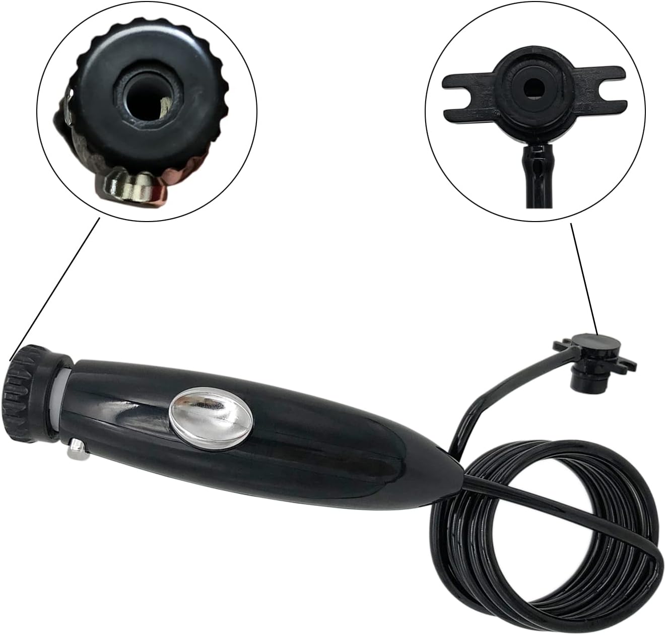 Piezas de repuesto compatibles con Waterpik Water Flosser, mangueramanijakit de accesorios de válvula de goma, color negro