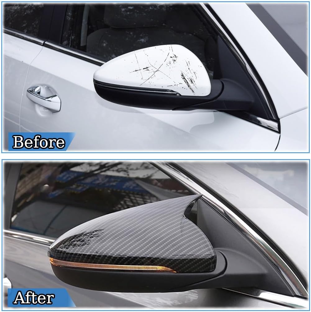 MUXEE Nuevo espejo retrovisor exterior cubierta de espejo de ala para Kia Forte Cerato K3 2019 2020 2021 2022 2023 2024 – Accesorios interiores