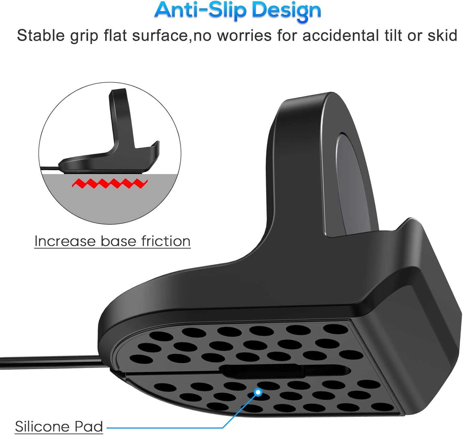 Soporte para Samsung Galaxy Watch 6Watch 6 ClassicWatch 5Watch 5 Pro, cargador de silicona antideslizante, accesorios de soporte de carga de soporte