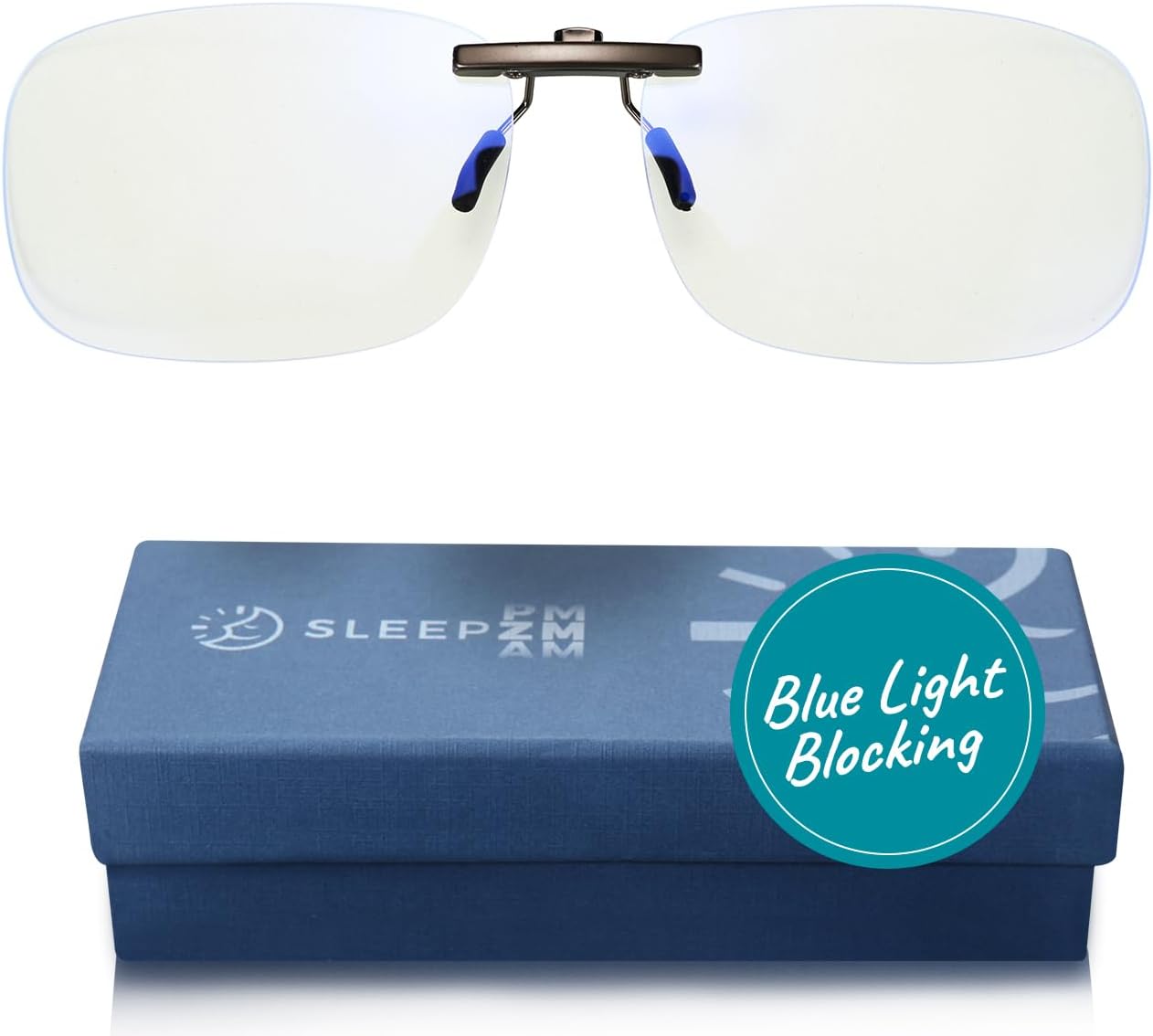 Clip On Blue Light Glasses for Computer, TV, Gaming Improve Sleep by Naturally Producing Melatonin for Women + Men