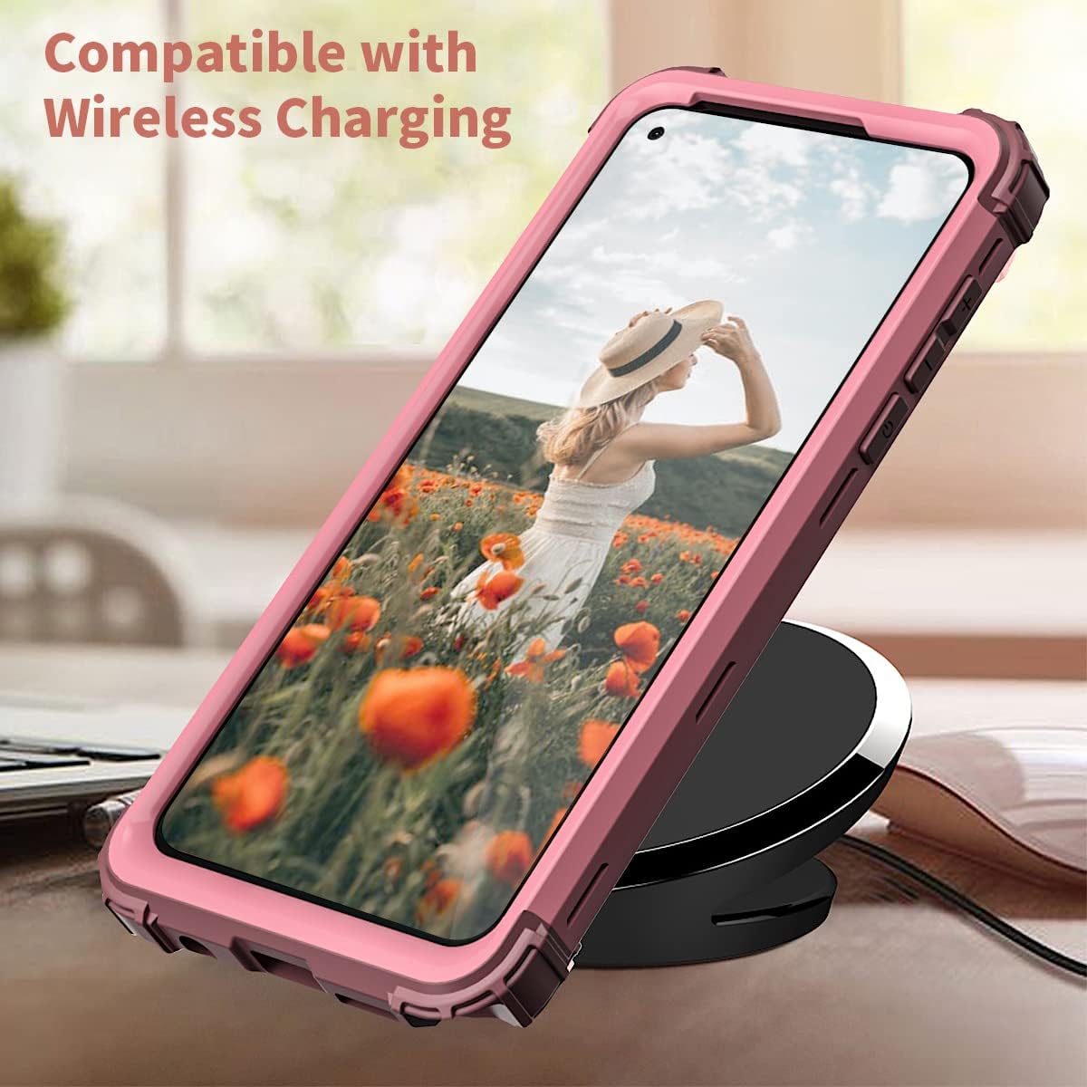 Fingic Funda compatible con Moto G Stylus 5G 2021, 3 en 1, de policarbonato duro resistente, silicona suave, a prueba de golpes, funda protectora