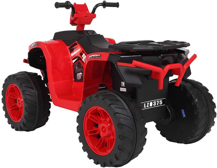 ATV para niños, vehículo eléctrico de doble unidad de 12 V con batería – Coche de juguete motorizado de 4 ruedas para 3 a 7 años – Vehículo todo