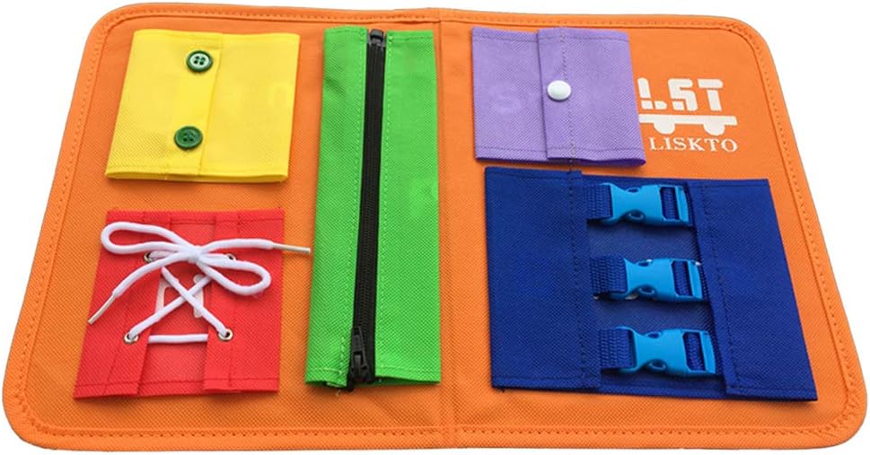 LST LISKTO Tablas de aprendizaje para habilidades motoras finas y aprender a vestirse, tablero sensorial de habilidades básicas para la vida,