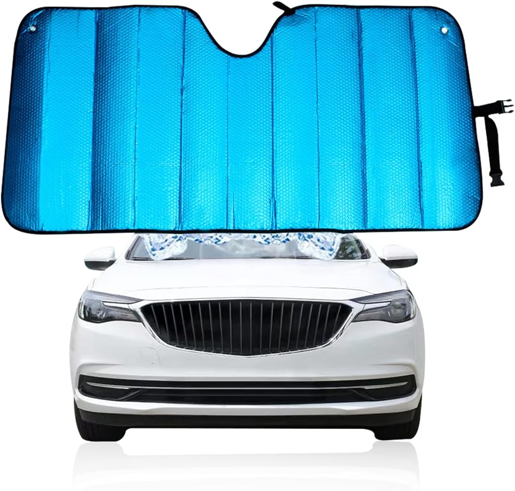 Parasol para parabrisas de automóvil, protector plegable reflectante para ventana delantera, doble grosor de rayos UV y bloqueador de calor con