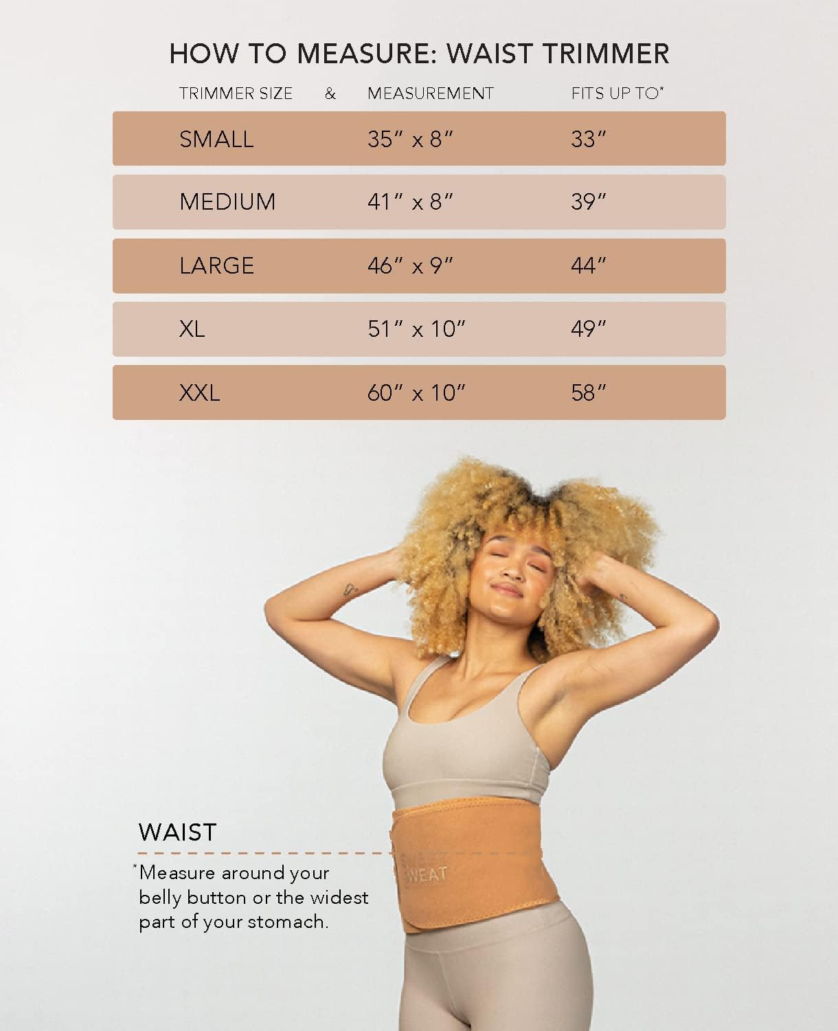 Sweet Sweat – Faja reductora de cintura tonificada para mujeres y hombres, cinturón de entrenamiento de primera calidad para tonificar el área del