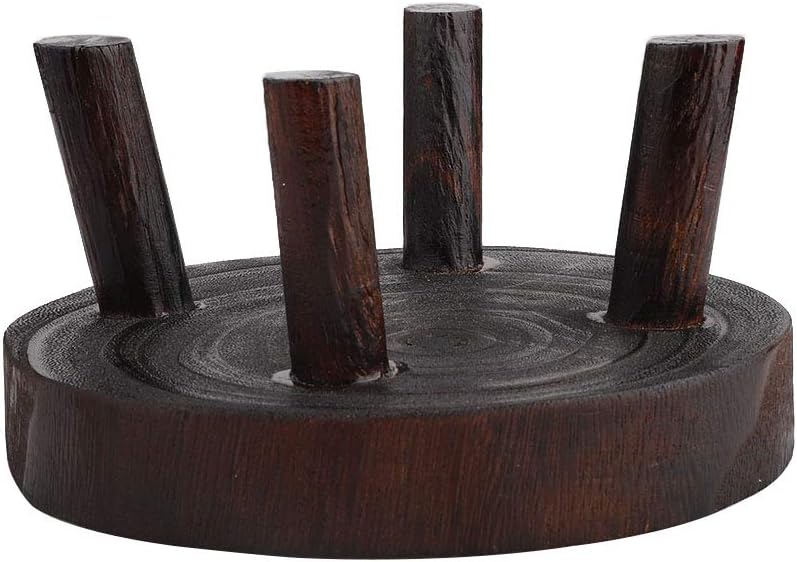 Taburete de madera para plantas, soporte bajo para plantas, soporte redondo para macetas elevadoras, soportes para múltiples plantas, soporte