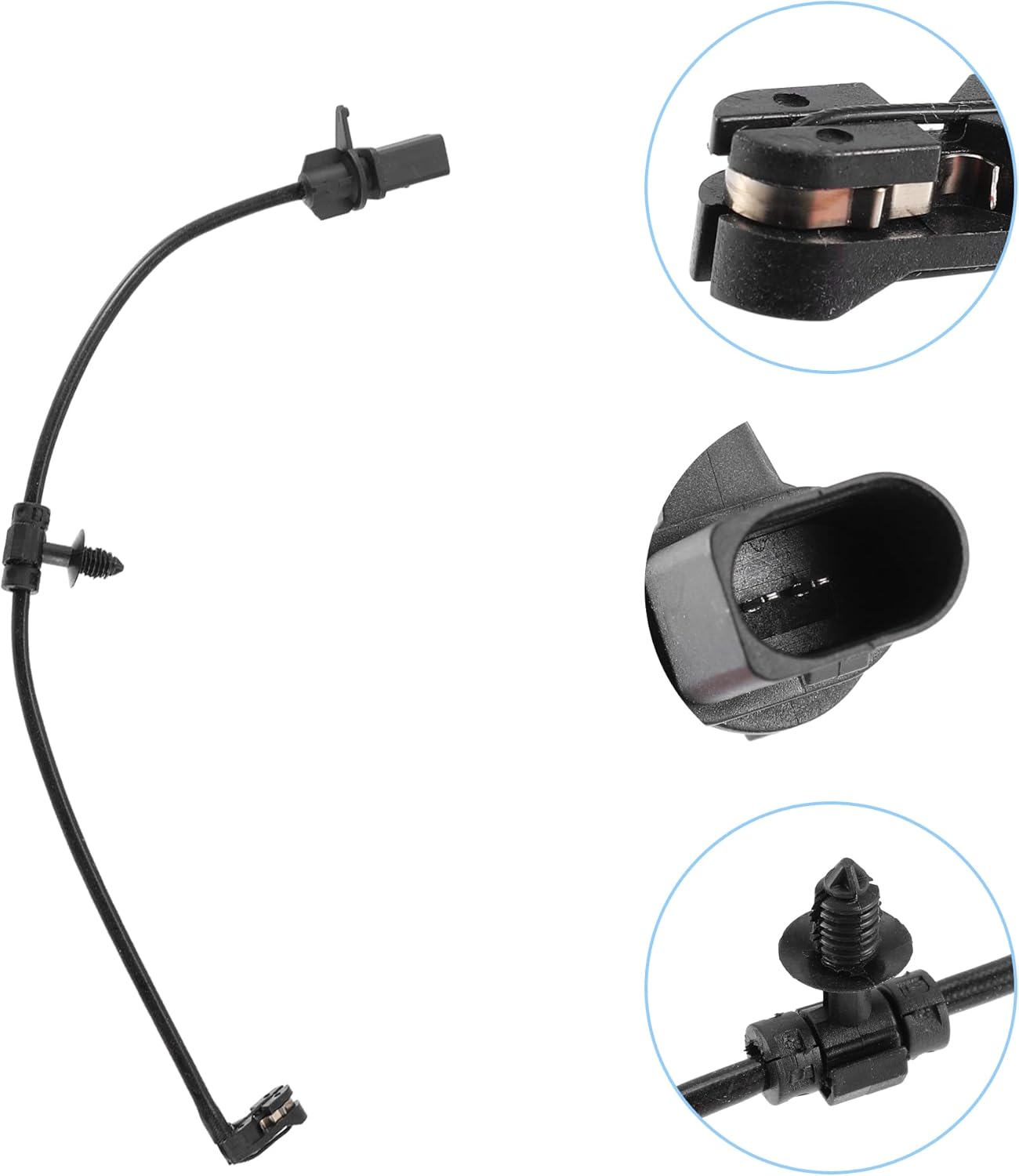 ACROPIX Sensor indicador de desgaste de pastillas de freno trasero para Audi Q5 A6 – Paquete de 1 negro