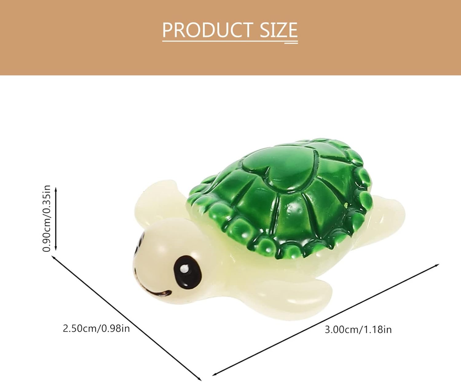 Veemoon 20 piezas de tortugas pequeñas en miniatura, mini figuras de resina, figuras de animales pequeños, adornos para tartas para suculentas,